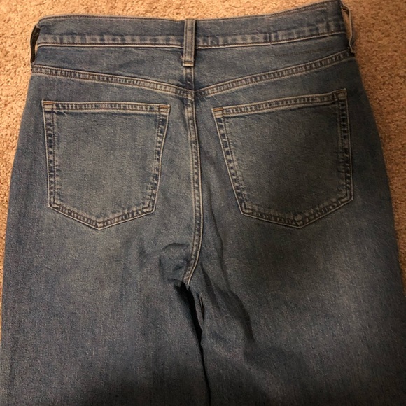 J Crew Blue Flare Wide-Leg Jeans with Classic Faded Look - Picture 7 of 7